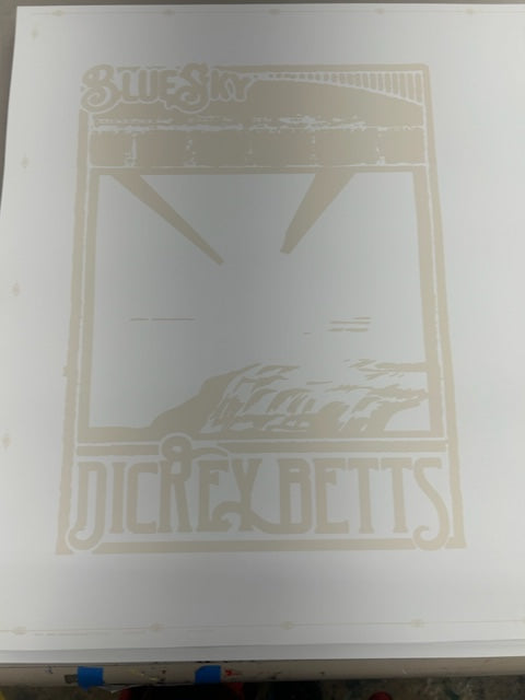 Screen Printed Blue Sky Poster