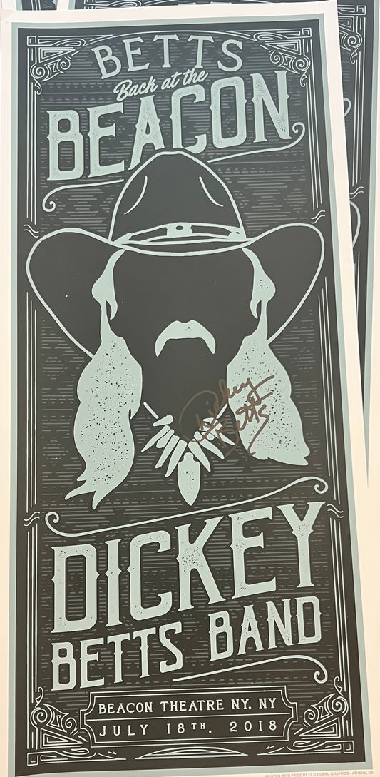 Signed Dickey Betts Band Tour Poster